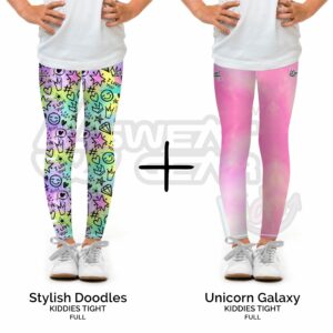 Doodles and Unicorn Full Kids Tights Combo